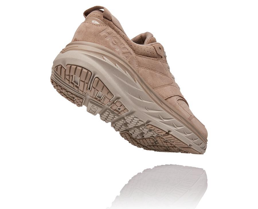 Basket Hoka One One Bondi L Suede Femme - Grise - NJS-285347